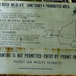 Bush Bush sign Nariva Trinidad and Tobago